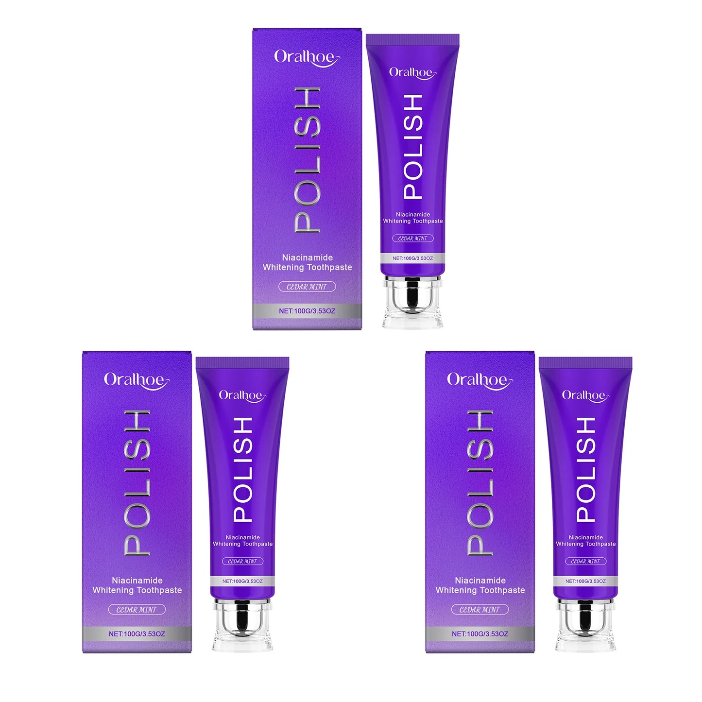 Purple Niacinamide Whitening Toothpaste Oral Cleansing Reduce Plaque Alleviate Gum Bleeding Fresh Breath Brightening Toothpaste Peaceful Pleasures Health and Wellness 300g boxed