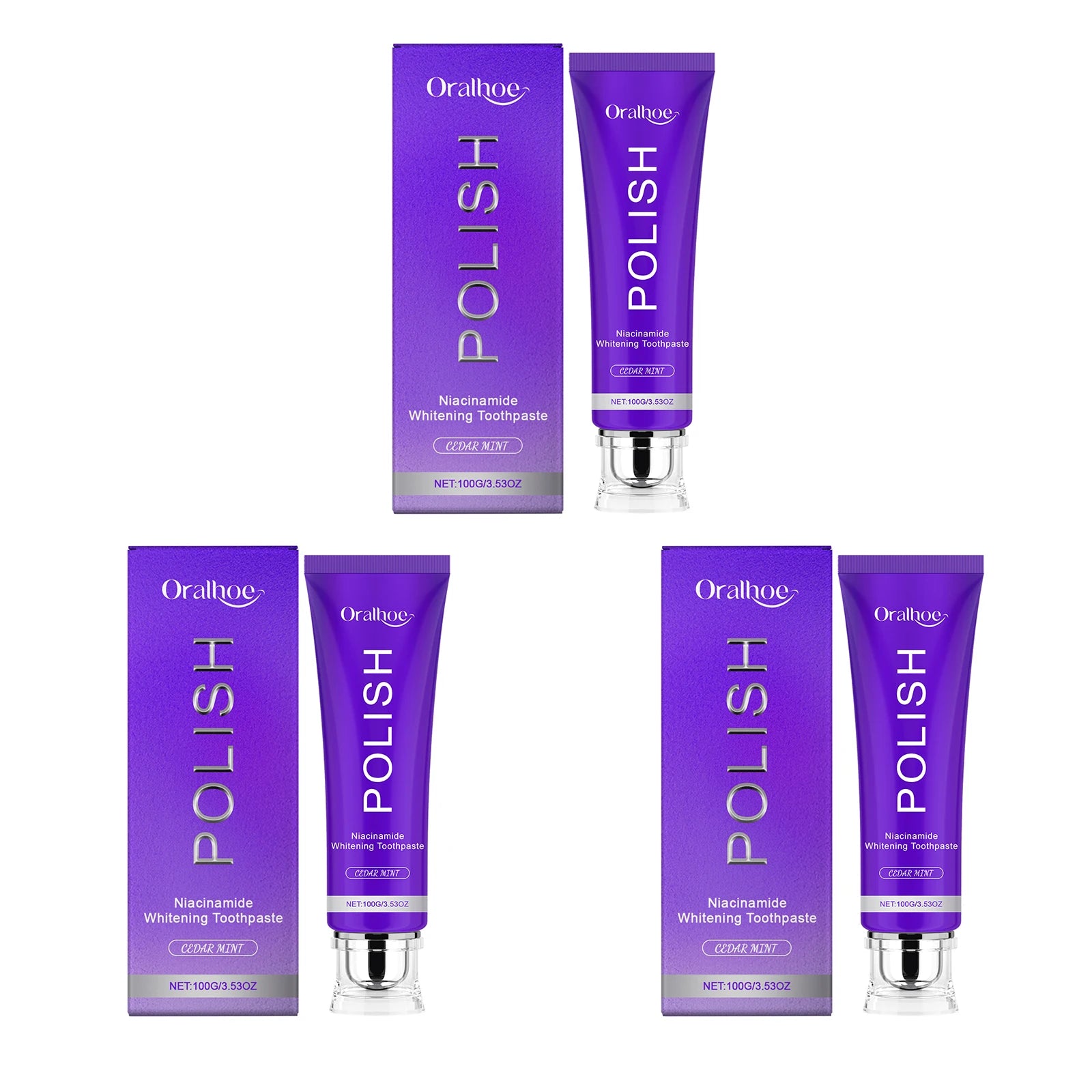 Purple Niacinamide Whitening Toothpaste Oral Cleansing Reduce Plaque Alleviate Gum Bleeding Fresh Breath Brightening Toothpaste Peaceful Pleasures Health and Wellness 300g boxed
