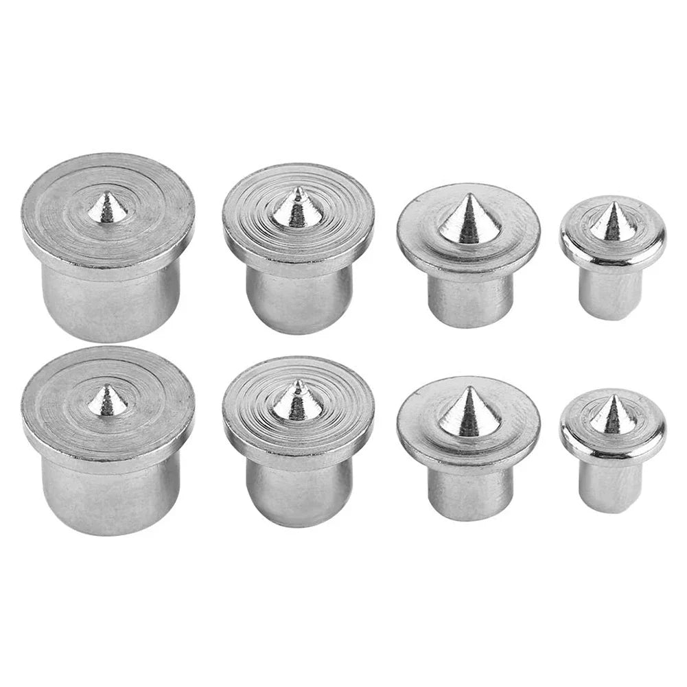 8-Piece Dowel Center Point Set – 6mm 8mm 10mm 12mm Steel Pins