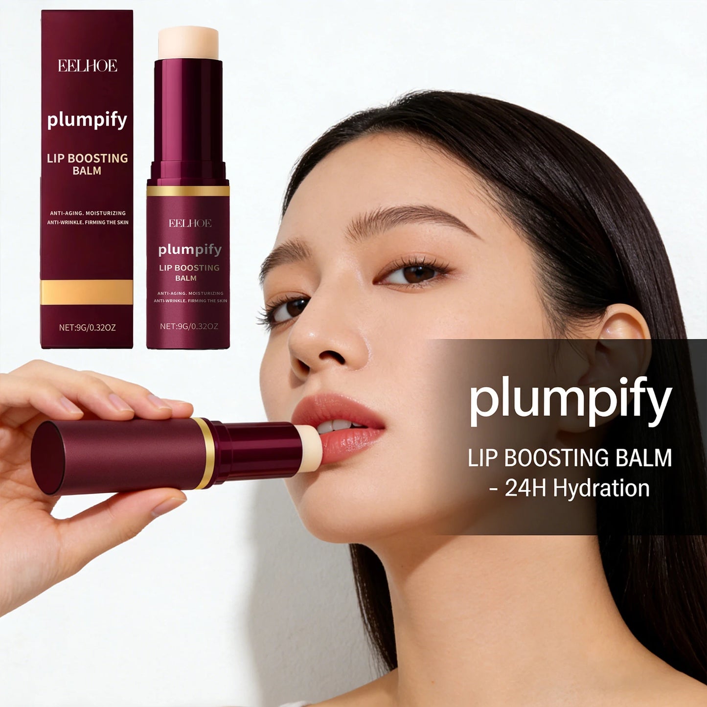Lip Boosting Balm Moisturizing Softening Lips Reducing Fine Lines Enhance Lip Gloss Non Sticky Texture Daily Care Plump Lipstick Peaceful Pleasures Health and Wellness