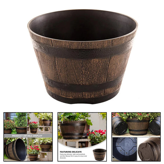 Garden Whiskey Bucket Succulent Flowerpot Indoor Outdoor Planting Peaceful Pleasures Health and Wellness