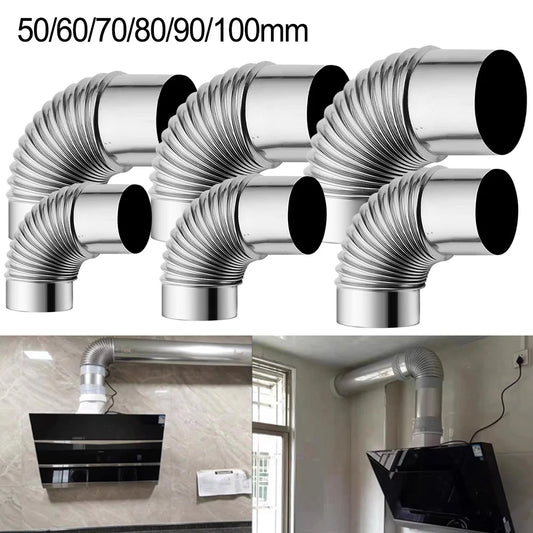 1x Stove Flue Steel Pipe Chimney Liner Bend Multi Gas Water Heater Peaceful Pleasures Health and Wellness