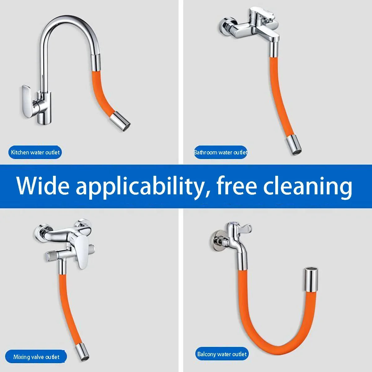 1pc Water Faucet Extension Pipe, Universal Extended Water Pipe, Anti-Splash Extension Pipe Peaceful Pleasures Health and Wellness