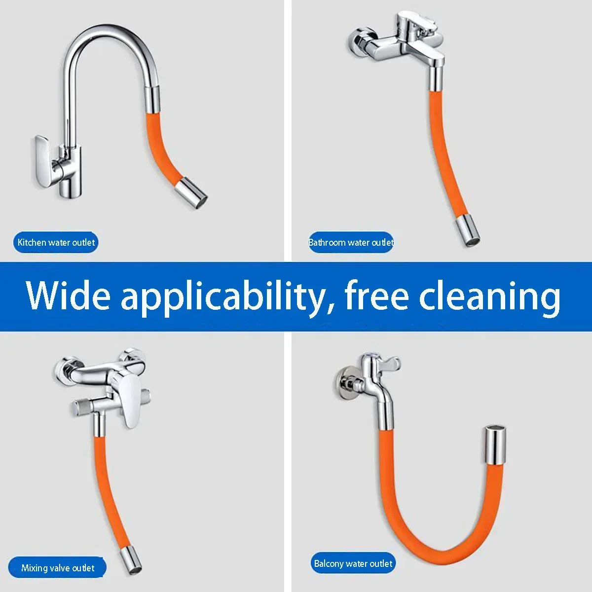 Universal Faucet Extension Pipe – Anti-Splash Water Extender