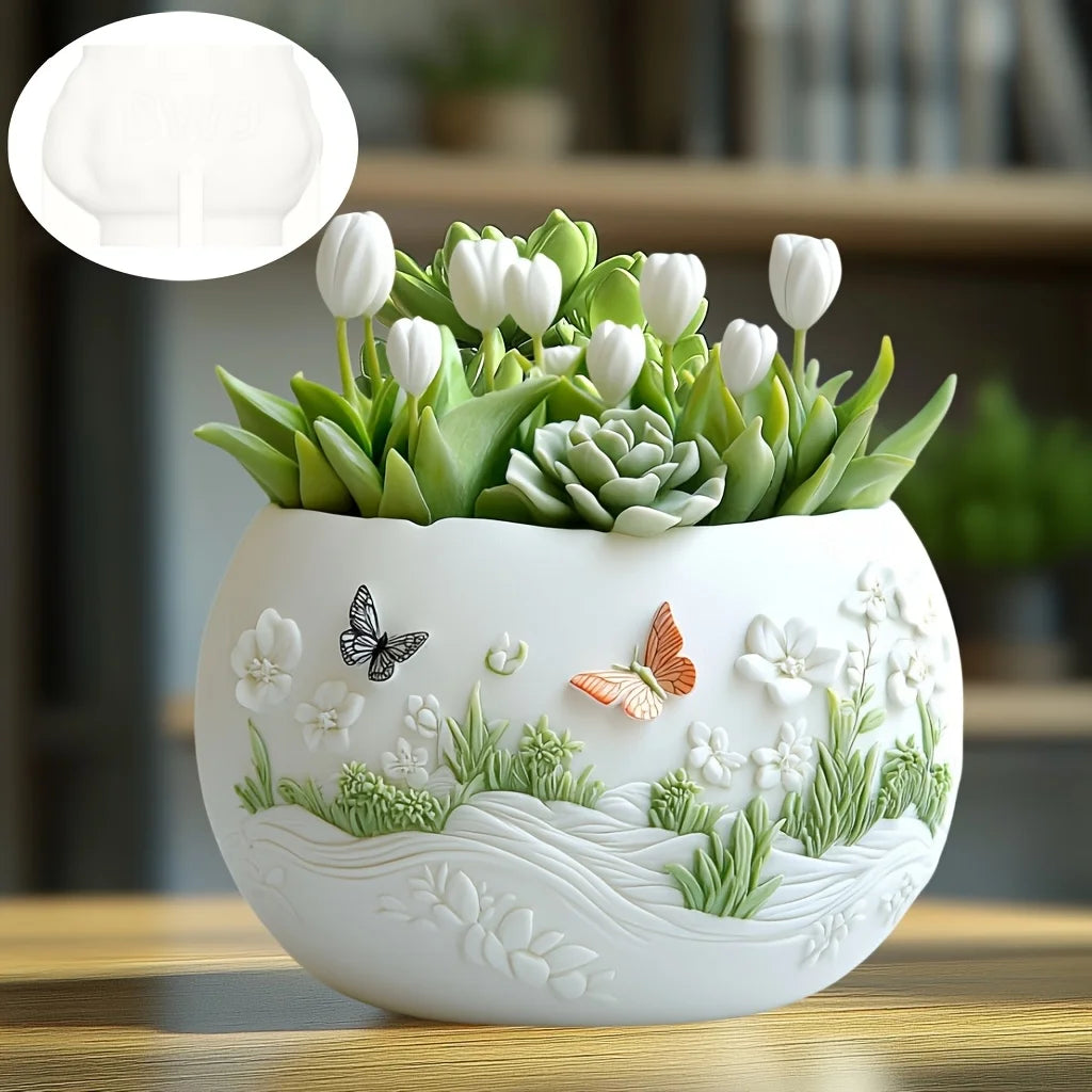 Windmill Town Silicone Mold – Resin Succulent Pot & Storage Box