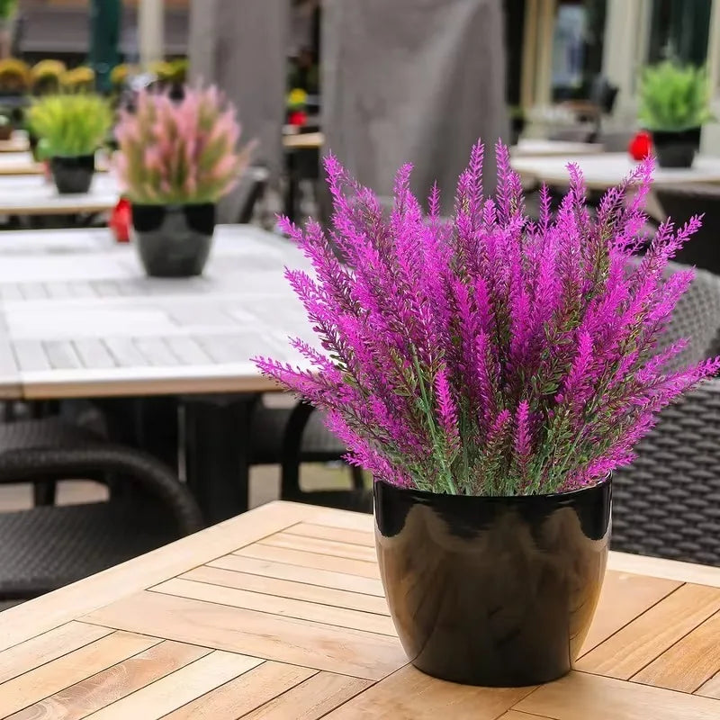 38cm Artificial Lavender Bunch – Silk Fake Flowers for Home & Wedding