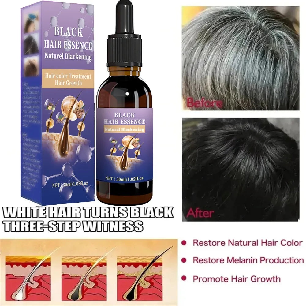 Hair Strengthening Black Essence - Balances Scalp Oil & Unclogs Follicles, Improves Hair Shine. Peaceful Pleasures Health and Wellness