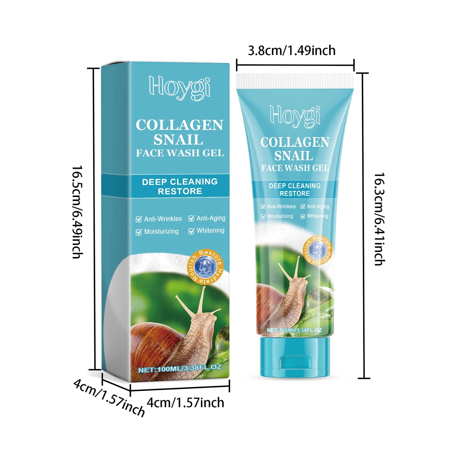 Collagen Snail Cleansing Gel – Pore-Minimizing Facial Cleanser