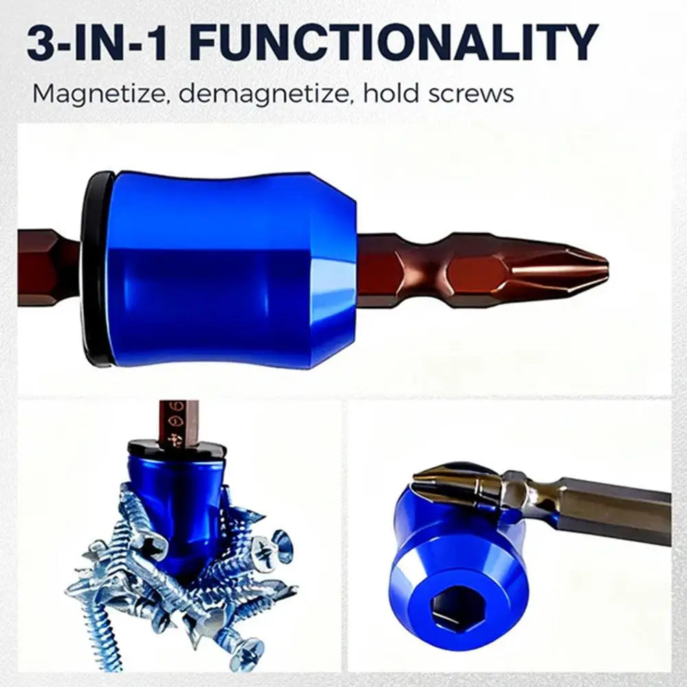 3-in-1 Magnetic Screwdriver Bit Ring – Aluminum Alloy Hex