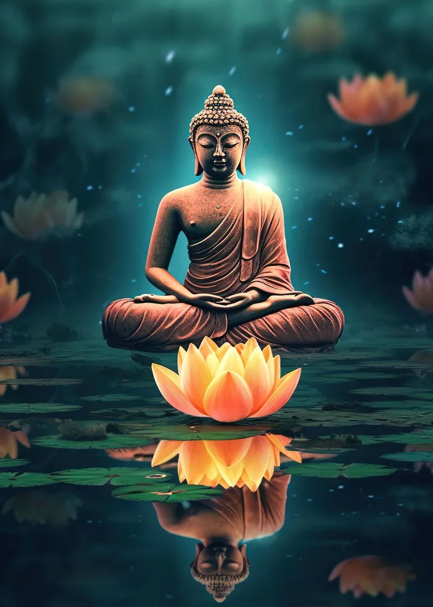 Buddha Zen Meditation Canvas Wall Art | Peaceful Nature Decor