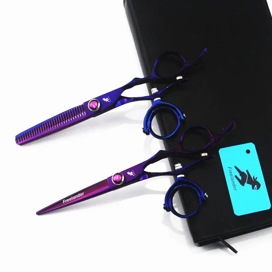 720 degree rotating thumb shears, swivel thumb hair cutting shears, flying shears, 6.0" hairdressing scissors Peaceful Pleasures Health and Wellness