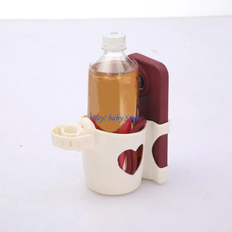 2-in-1 Stroller Cup Holder & Phone Mount | 360° Rotate