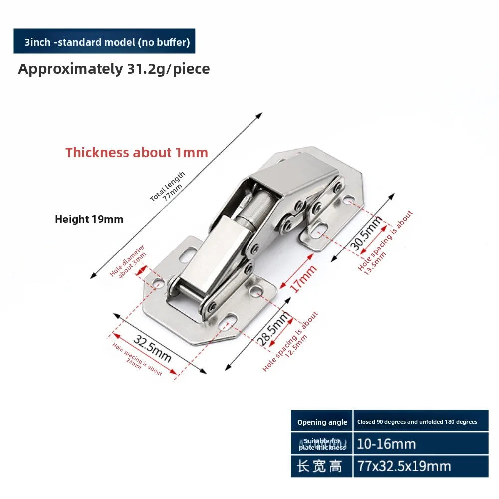 Soft-Close Full Overlay Cabinet Hinge | Straight Arm Damper
