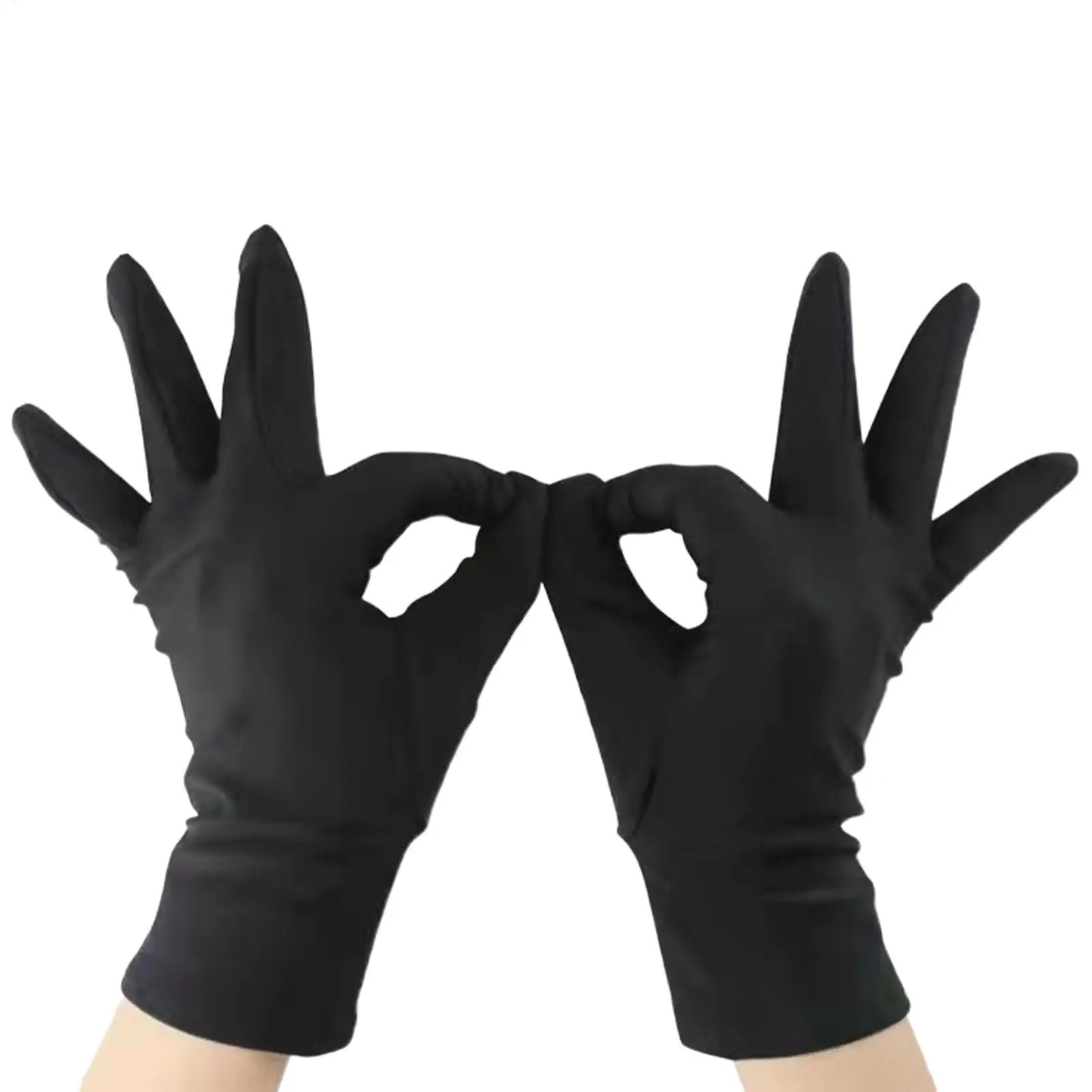 Black Jewelry Inspection Gloves – Fingerprint-Free Wrist Length