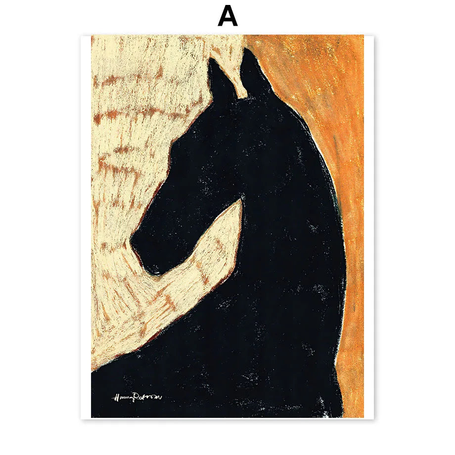 Abstract Gallery Decorative Wall Art Poster Horse Vintage Interior Prints Canvas Decoration Mural Figure Wall Picture Home De Peaceful Pleasures Health and Wellness A 40x60cm
