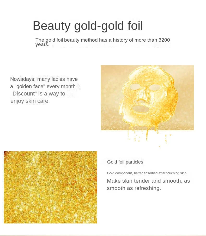 24K Gold Foil Face Serum 100ml – Moisturizing Skin Essence