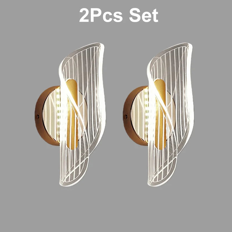 Curved Spiral LED Wall Lamp – Bedroom, Hallway & Living Room