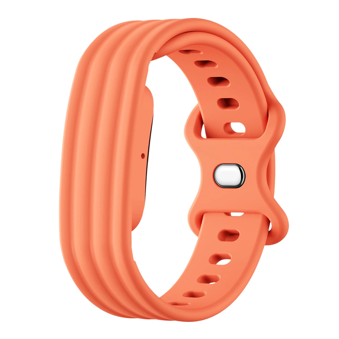 Silicone Sport Band For Google Fitbit Air Portable Fitness Tracker Band Adjustable Buckle Replacement Straps for Everyday Wear Peaceful Pleasures Health and Wellness Orange Small 248mm