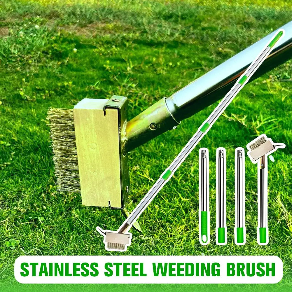 Stainless Steel Detachable Weeding Brush for Weeding Stone Board Gap Cleaning Garden Tools for Deck Patio Walkwa Peaceful Pleasures Health and Wellness