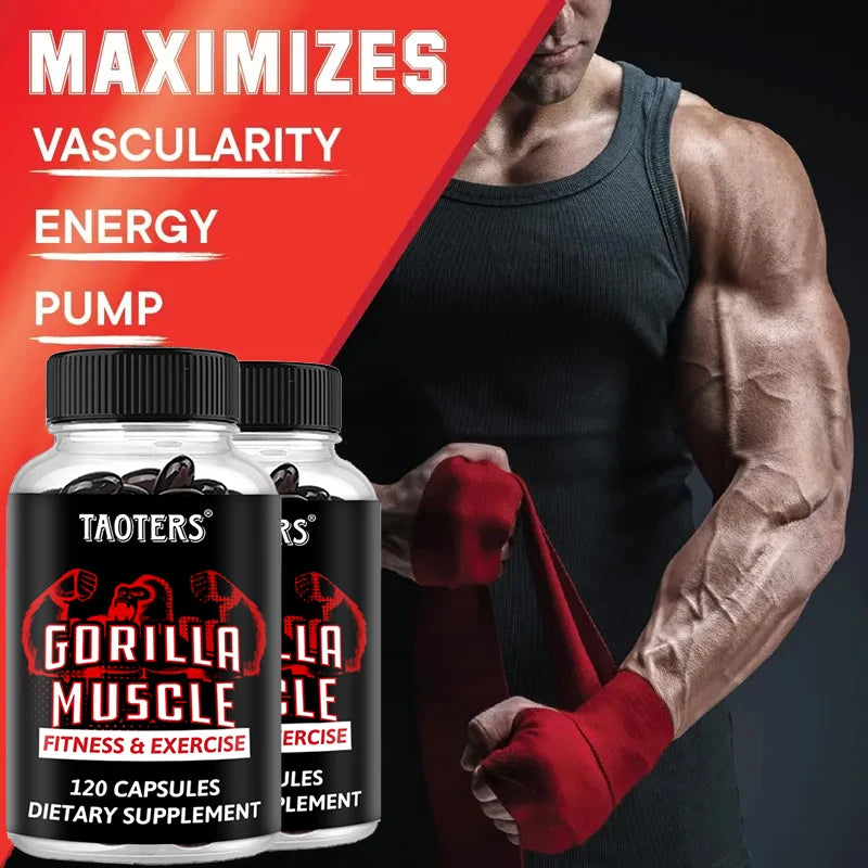 Gorilla Muscle Capsules | Horny Goat Weed, Ginseng & Maca