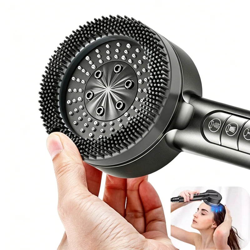 1pc Filtered Supercharged Shower Head Four-speed Adjustment With Water Seal Multi-functional Home Shower Bathroom Accessories Peaceful Pleasures Health and Wellness