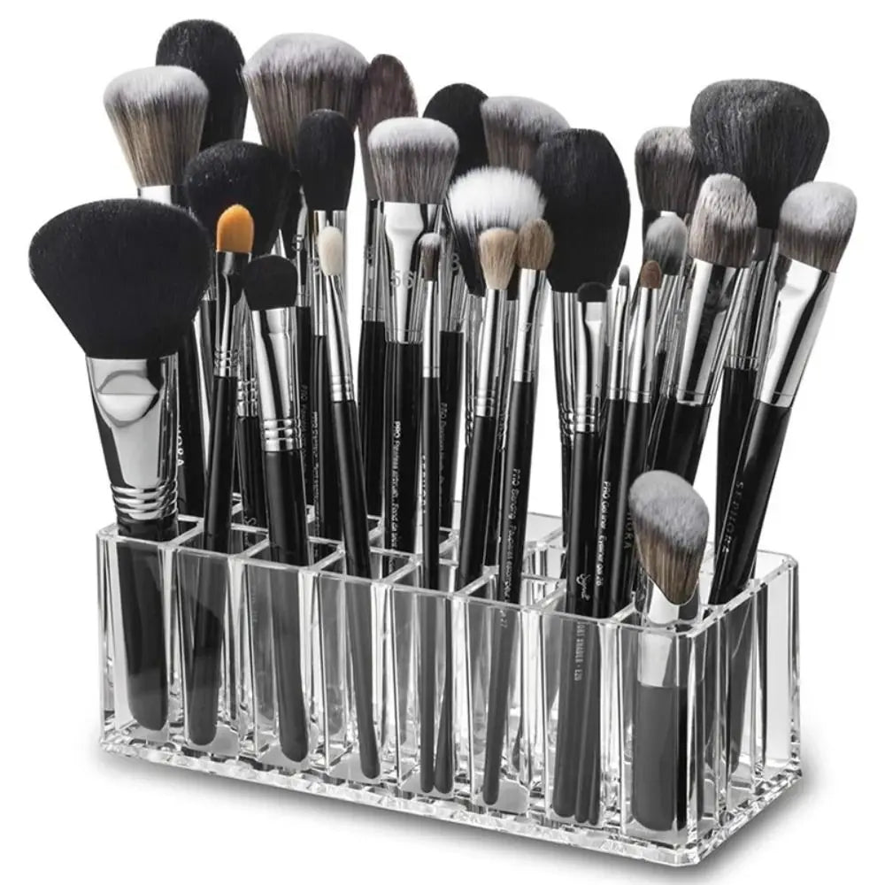 24-Slot Clear Acrylic Lipstick Holder & Makeup Organizer