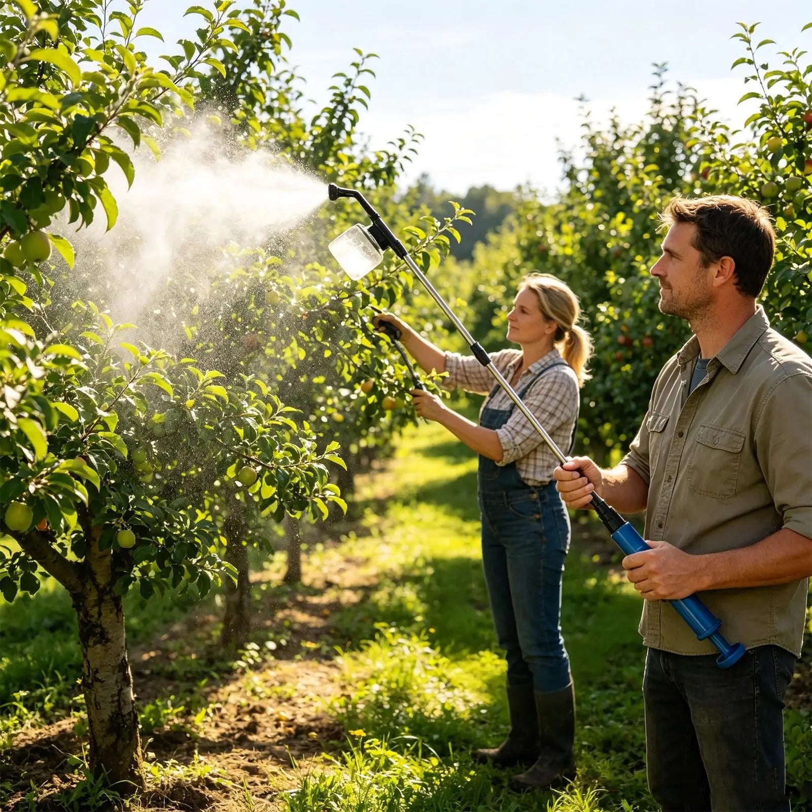 Powder Duster With Telescopic Rod Push Pull Sprayer Transparent Tank For Diatomaceous Earth, Garden Greenhouse Orchard Farm Peaceful Pleasures Health and Wellness