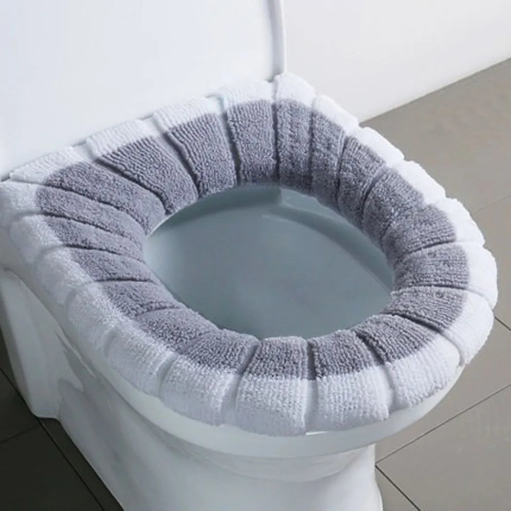 Soft Knit Toilet Seat Cover – Washable Cushion Pad