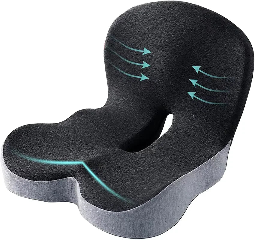 Memory Foam Cushion Waist Pillow Lumbar Support Office Pillow Chair Cushion Interior Accessories Pillow Car Seat Waist Brace Peaceful Pleasures Health and Wellness
