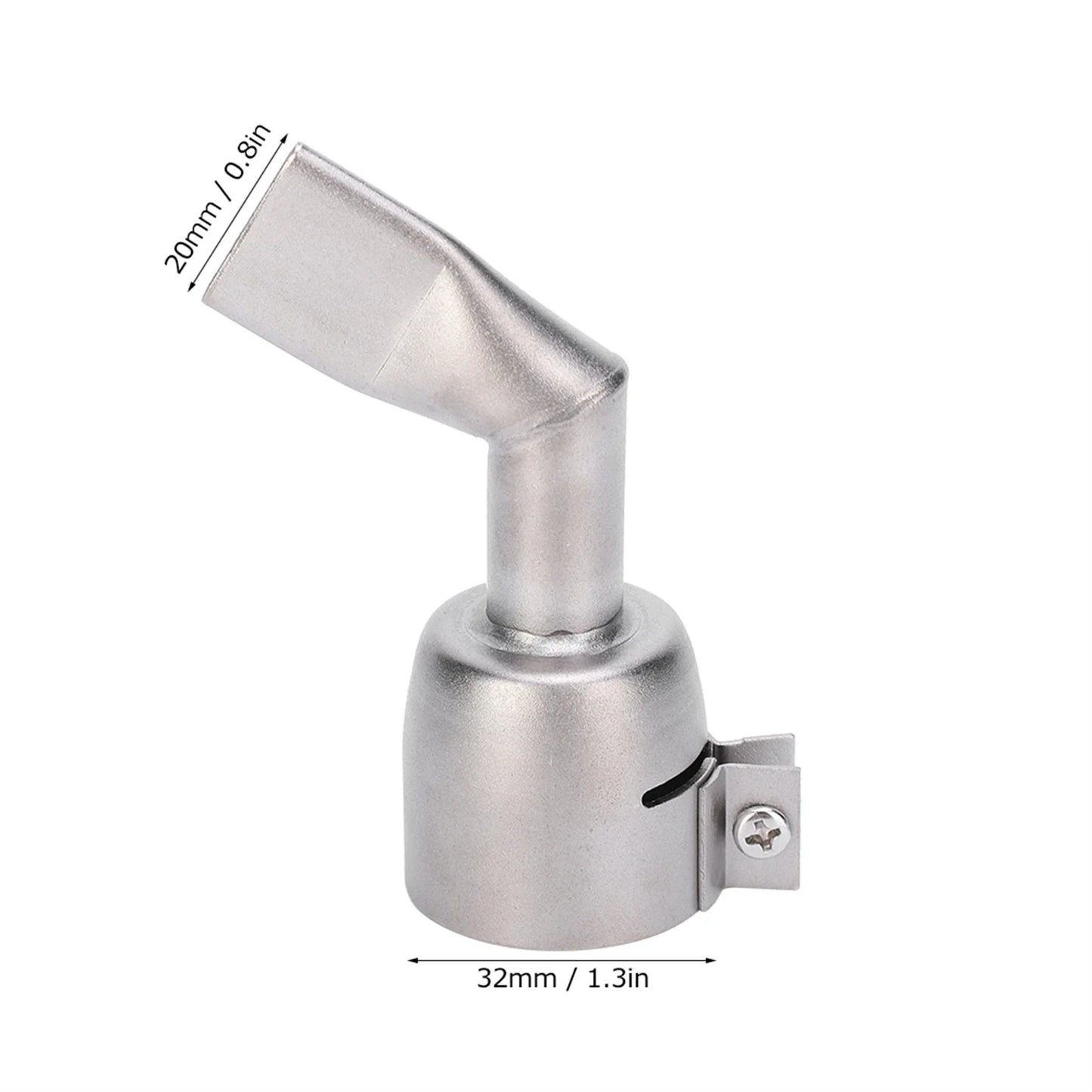 Welding Gun Nozzle Flat 120 Degree Stainless Steel Air Plastic Weld