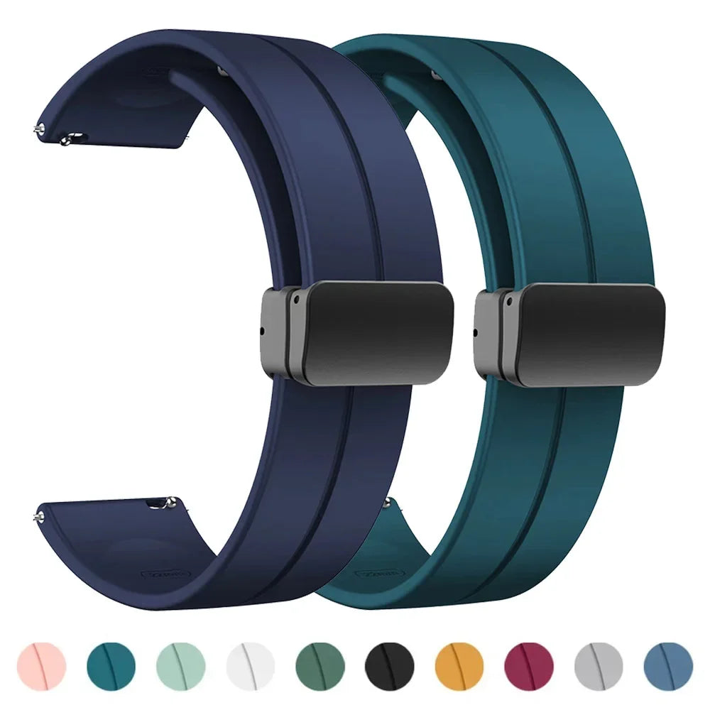 20mm Magnetic Silicone Band for Samsung Galaxy Watch 7/6/5/4 Peaceful Pleasures Health and Wellness