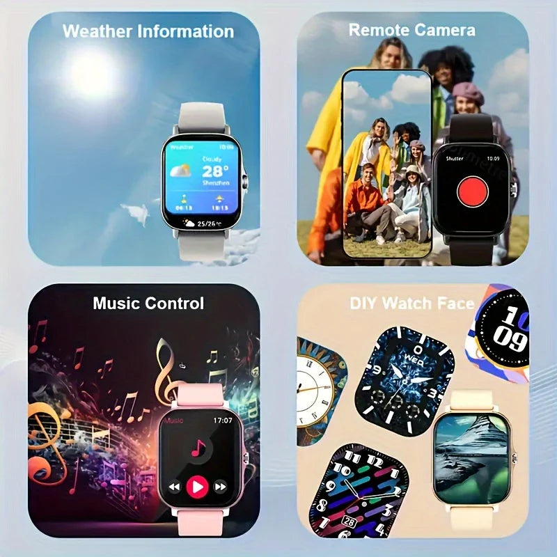 CHAOGENB Smart Watch – Bluetooth Calls, HD Touch Screen & Fitness