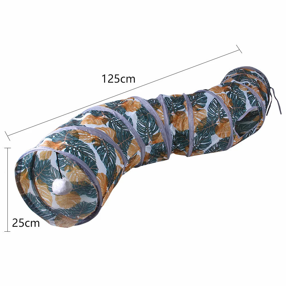 Cat Tunnel Tube Kitty Tunnel Bored Cat Pet Toys Peek Hole Toy Peaceful Pleasures Health and Wellness B20101 S