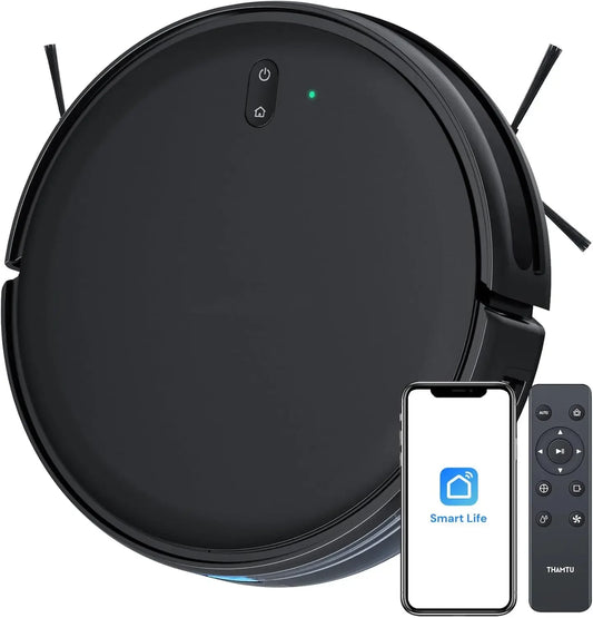 Smart Robot Vacuum Cleaner with Mop, App and Voice Control for Pet Hair on Carpets and Hard Floors Peaceful Pleasures Health and Wellness United States
