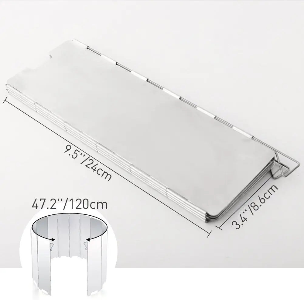 Tall Stove Windscreen-Gas Burner Windshield- Aluminum Camping Stove Folding Cooker Butane Burner For Outdoor Camping Picnic ﻿ Peaceful Pleasures Health and Wellness