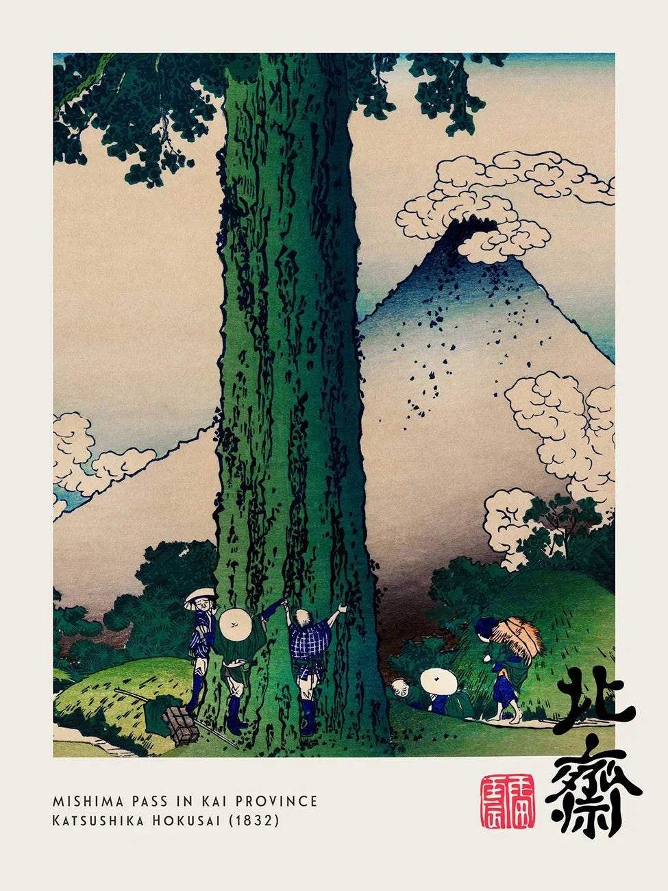 Hokusai Great Wave Mount Fuji Unframed Canvas Wall Art Print