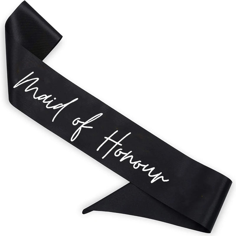 Bridal Sash – Bride, Bridesmaid & Bachelorette Party Sashes Bridal Party Sash Peaceful Pleasures Health and Wellness maid of honor