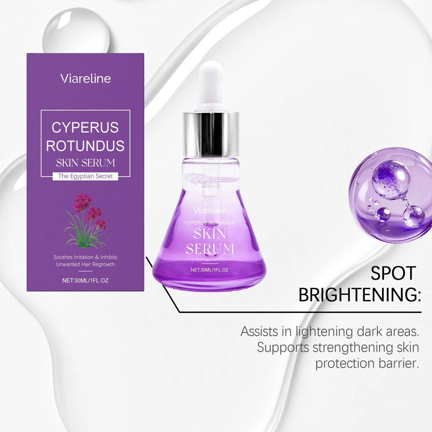 VIARELINE Cyperus Rotundus After-Shave Body Serum 30ml