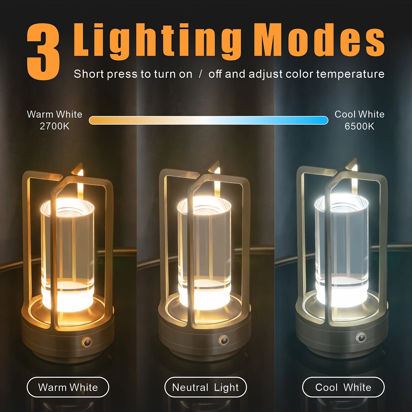 Rechargeable Led Cordless Table Lamp Style Desk Lamps Camping Atmosphere Light Restaurant Creative Beside Night Lights ABS Peaceful Pleasures Health and Wellness