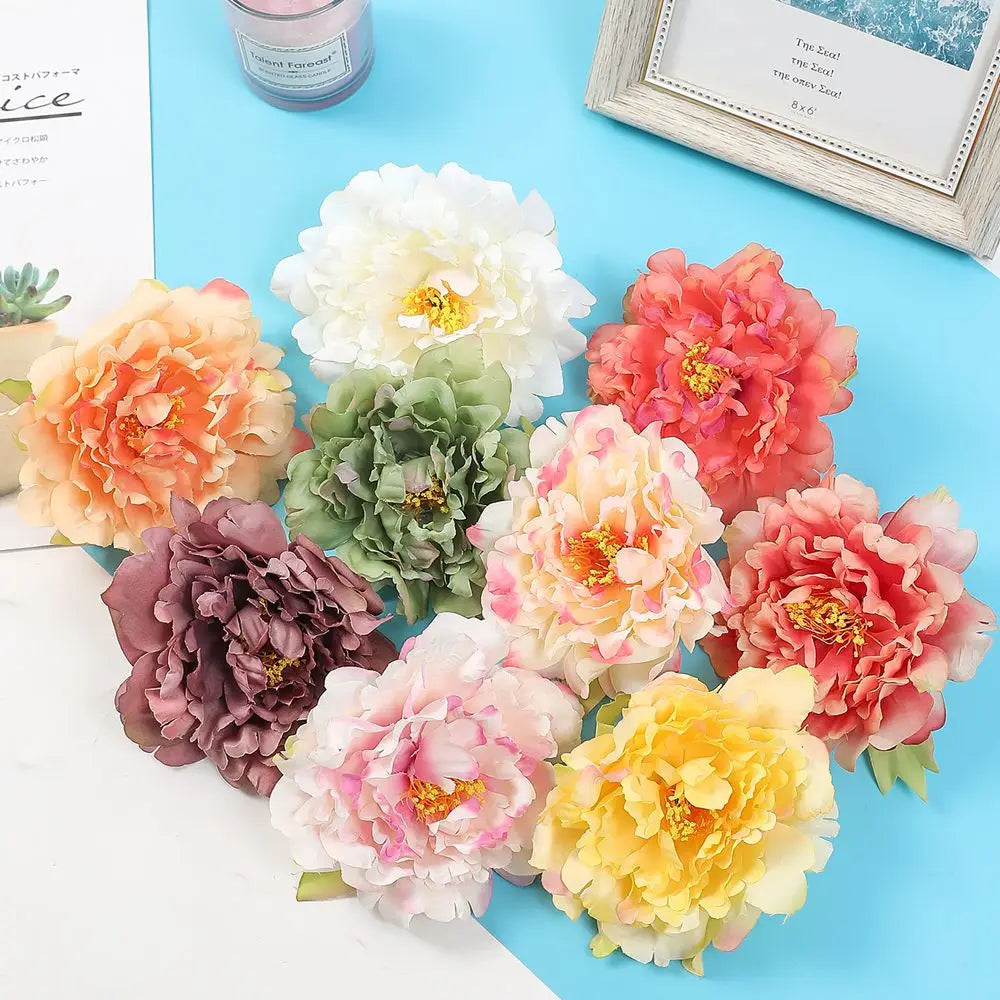 Silk Peony Artificial Flowers 10/20pcs | Wedding & Home Décor
