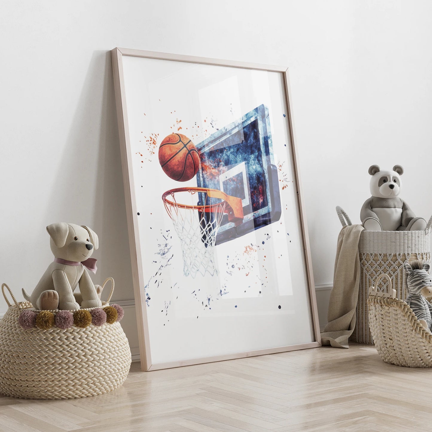3-Piece Personalized Basketball Canvas Wall Art | Custom Name