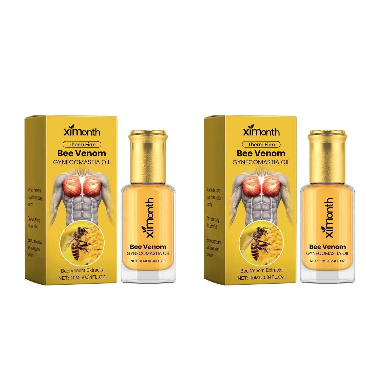 Bee Venom Men's Chest Firming Massage Oil | Contouring