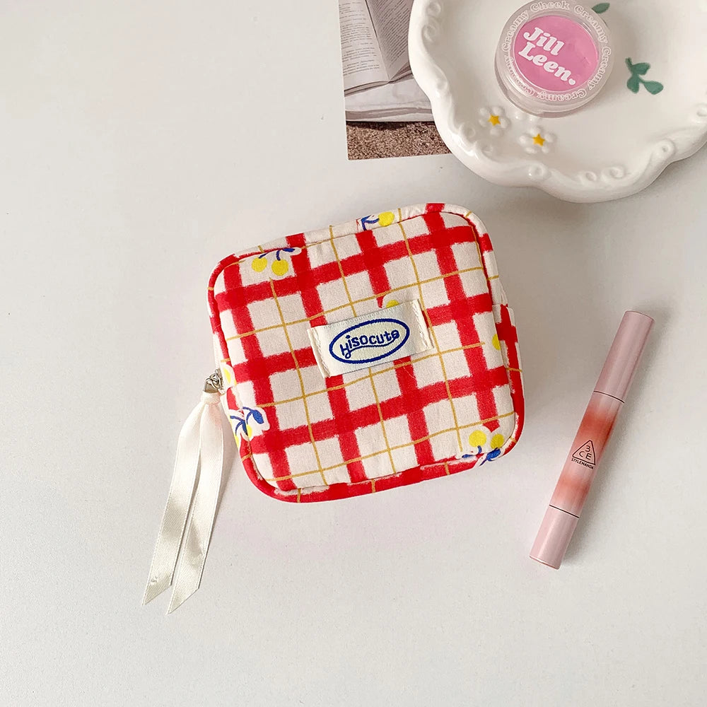 Mini Makeup Bag with Compartments | Cute Zipper Cosmetic Pouch Cosmetic Pouch Peaceful Pleasures Health and Wellness C