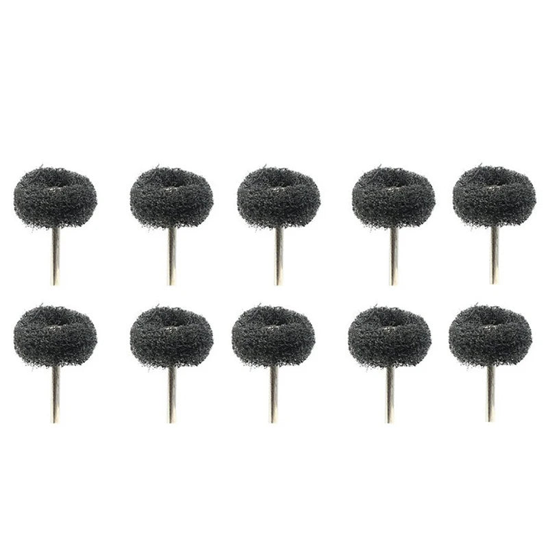 10 Mini Drill Abrasive Brush Nylon Buffing Polishing Wheel Dremel