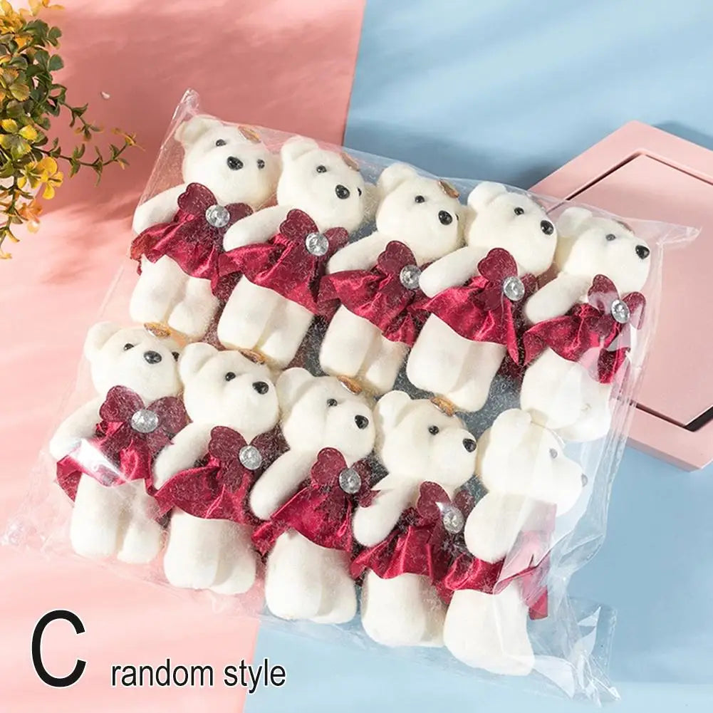 10pcs Mini Foam Teddy Bear Bouquet Dolls – DIY Floral Gift