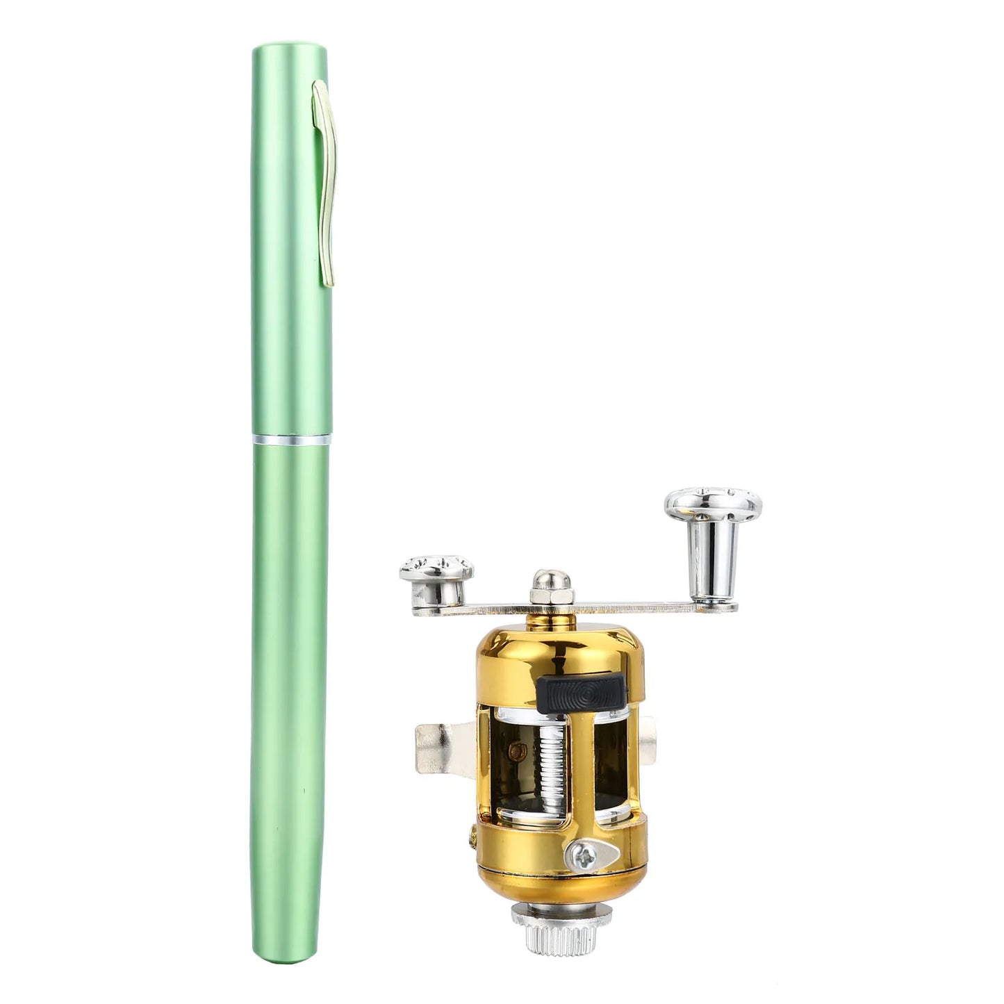 Mini Aluminium Alloy Lure Fishing Rods Stable Lightweight Durable Fishing Pole Rod for Freshwater Saltwater Fishing Peaceful Pleasures Health and Wellness Green
