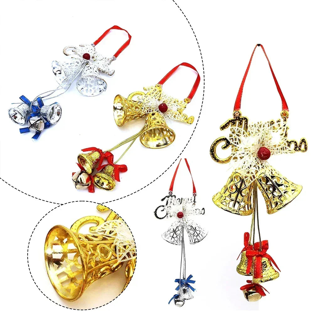 Christmas Jingle Bells Gold & Silver | Metal Holiday Decor