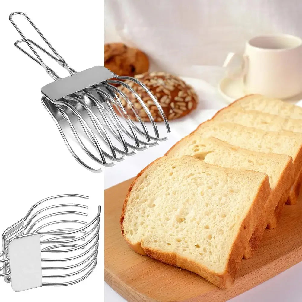 2026 New Stainless Steel Multi-function BBQ Clip Slicer Rustproof Portable Meat Ham Bread Cutter Kitchen Tool for Home Outdoor Peaceful Pleasures Health and Wellness