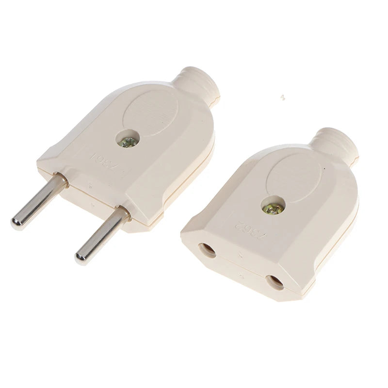 New 2 Pin EU Plug Male Female electronic Connector Socket Wiring Power Extension Peaceful Pleasures Health and Wellness