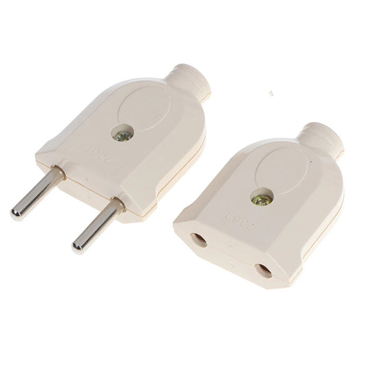 New 2 Pin EU Plug Male Female electronic Connector Socket Wiring Power Extension Peaceful Pleasures Health and Wellness